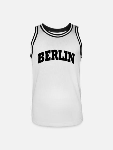 Berlin Schriftzug - Männer Basketball-Trikot - Weiß/Schwarz