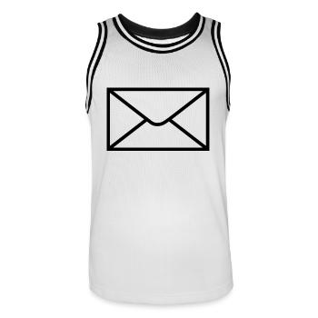 mail_post__f1 - Maillot de basket Homme - blanc/noir - Devant - AI Model Male 185 dark (185cm)