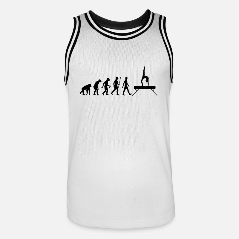 Evolution Schwebebalken - Männer Basketball-Trikot - Weiß/Schwarz