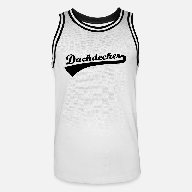 Dachdecker - Männer Basketball-Trikot - Weiß/Schwarz