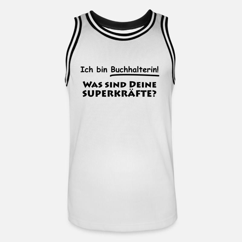 ich bin buchhalterin - Männer Basketball-Trikot - Weiß/Schwarz