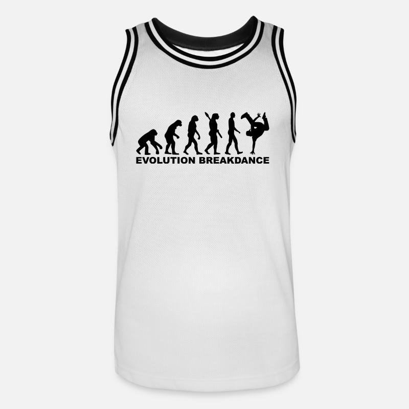 Evolution Breakdance - Maillot de basket Homme - blanc/noir