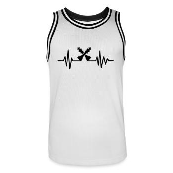Échecs - Maillot de basket Homme - blanc/noir - Devant - AI Model Male 185 dark (185cm)