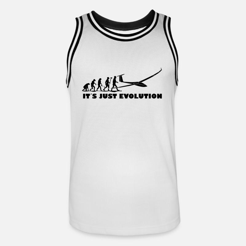 evolution gliding glider pilot - Men's Basketball Jersey - white/black