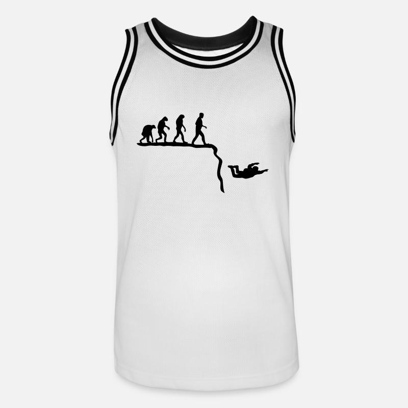 base jumping evolution - Männer Basketball-Trikot - Weiß/Schwarz