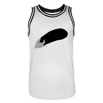 aubergine - Maillot de basket Homme - blanc/noir - Devant - AI Model Male 185 dark (185cm)