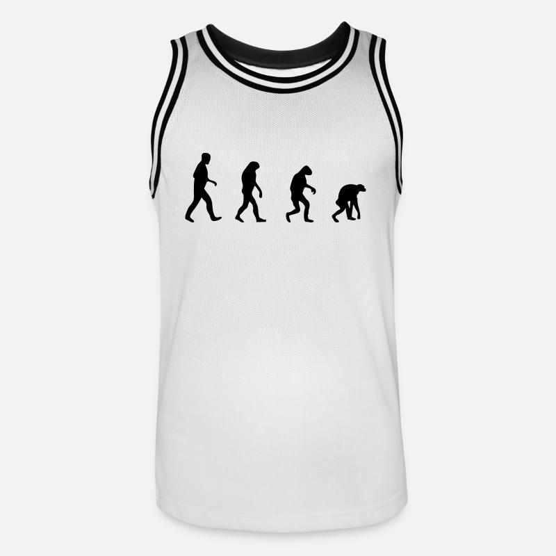 evolution backwards - Maillot de basket Homme - blanc/noir
