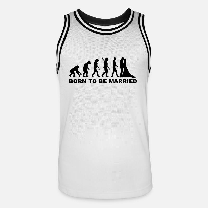 Évolution Mariage - Maillot de basket Homme - blanc/noir