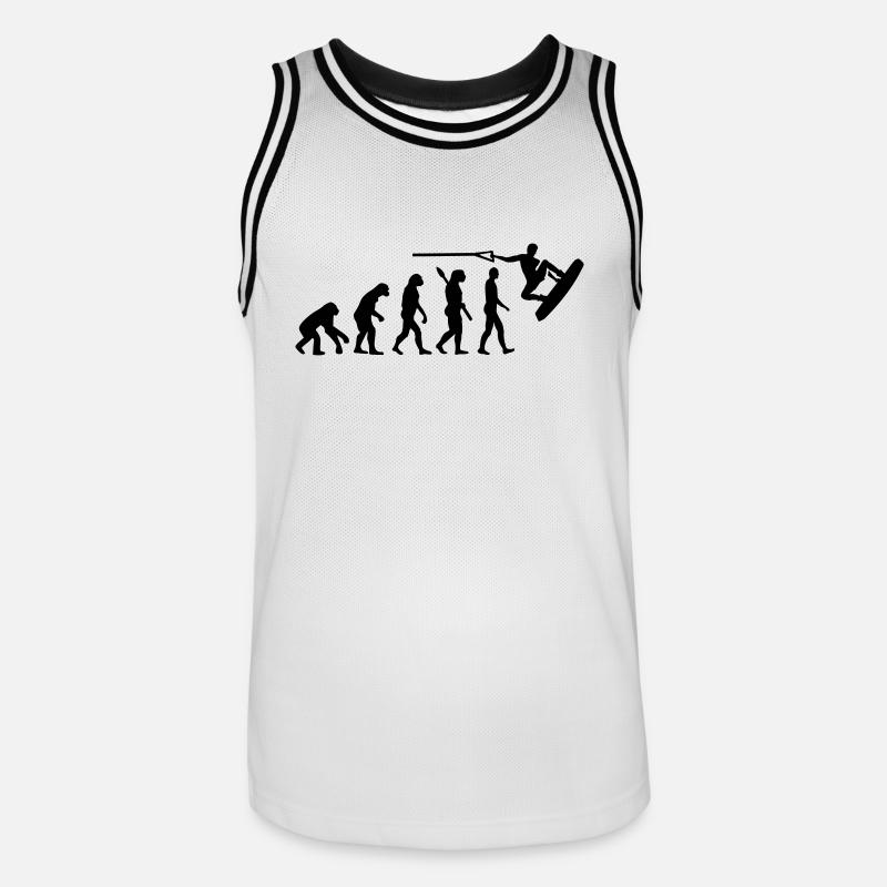 Evolution Wakeboard - Maillot de basket Homme - blanc/noir