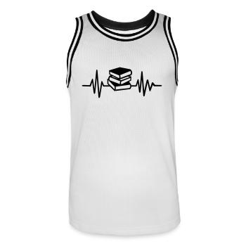 Livre - Maillot de basket Homme - blanc/noir - Devant - AI Model Male 185 dark (185cm)
