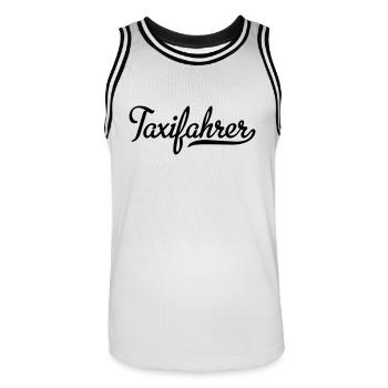 Taxifahrer - Männer Basketball-Trikot - Weiß/Schwarz - Vorne - AI Model Male 185 dark (185cm)