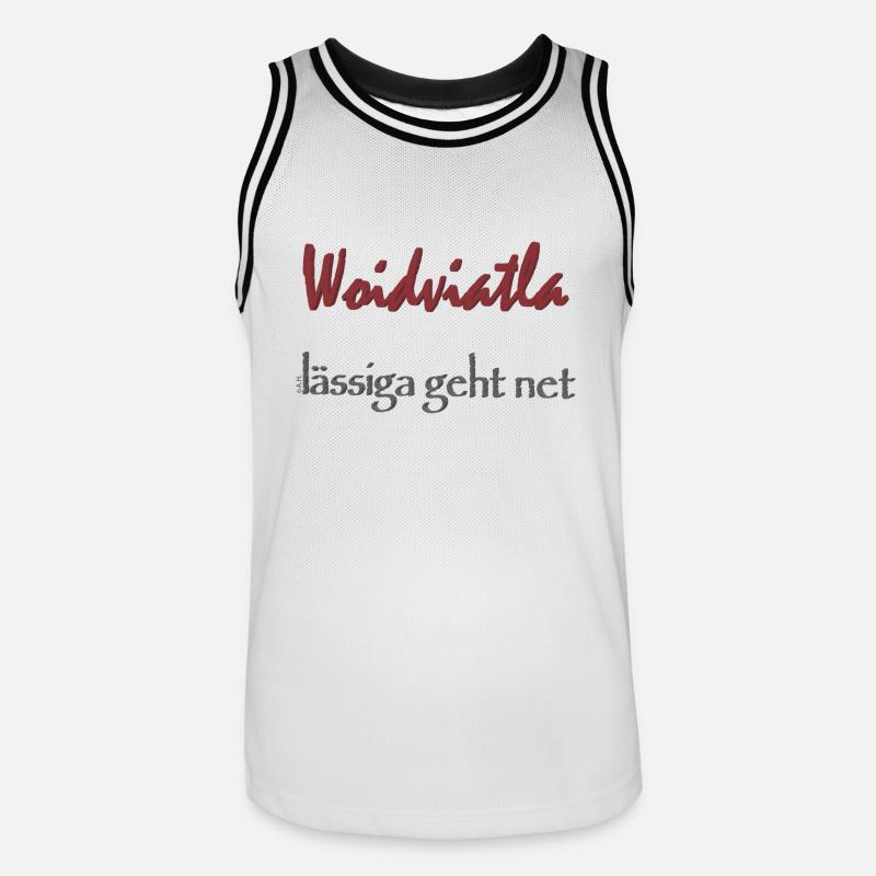 Woidviatla ne devient pas plus décontracté - Maillot de basket Homme - blanc/noir