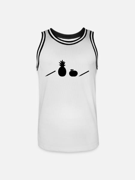 PPAP - Piktogramme - Männer Basketball-Trikot - Weiß/Schwarz