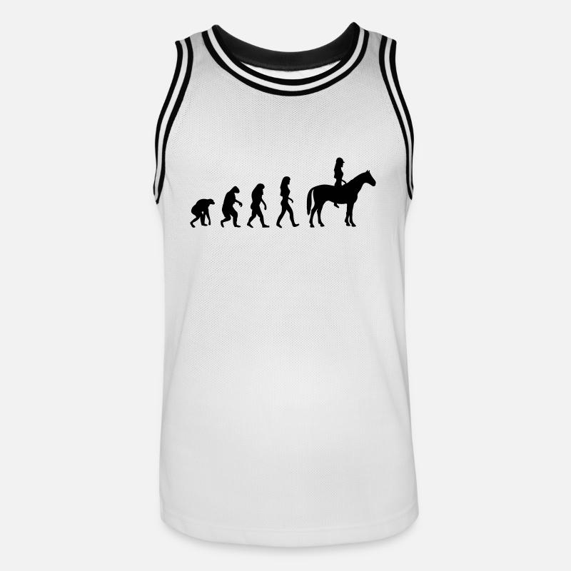 reiterin evolution frauen - Männer Basketball-Trikot - Weiß/Schwarz
