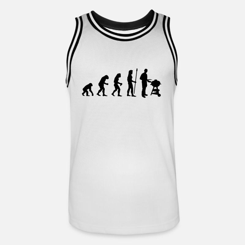 evolution_grill1 - Männer Basketball-Trikot - Weiß/Schwarz