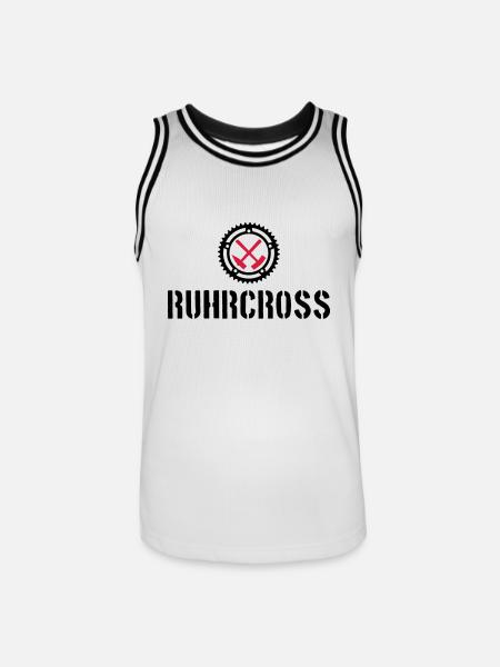 ruhrcross 3 - Männer Basketball-Trikot - Weiß/Schwarz