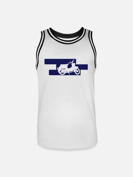 Schwalbe KR50 - Männer Basketball-Trikot - Weiß/Schwarz