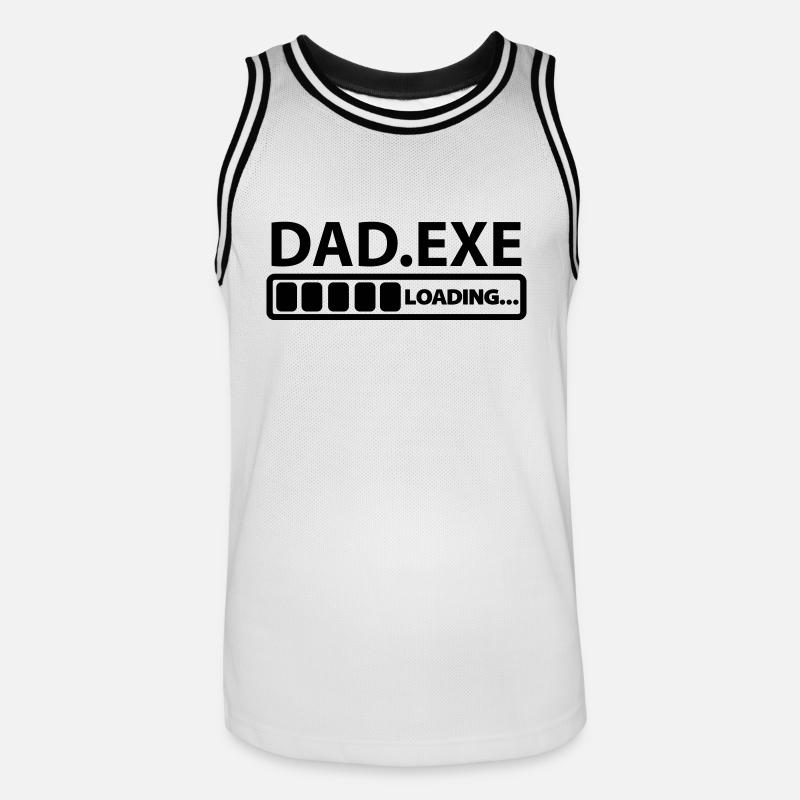dad exe loading - Männer Basketball-Trikot - Weiß/Schwarz