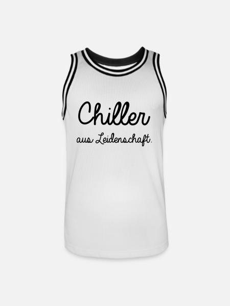 chiller - Männer Basketball-Trikot - Weiß/Schwarz