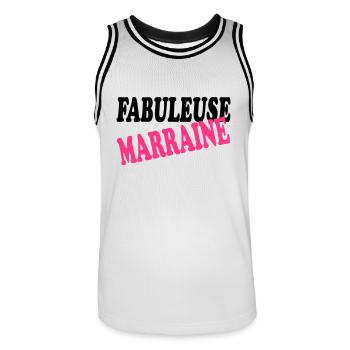 FABULEUSE MARRAINE - Maillot de basket Homme - blanc/noir - Devant - AI Model Male 185 dark (185cm)
