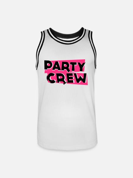 Party Crew - Männer Basketball-Trikot - Weiß/Schwarz