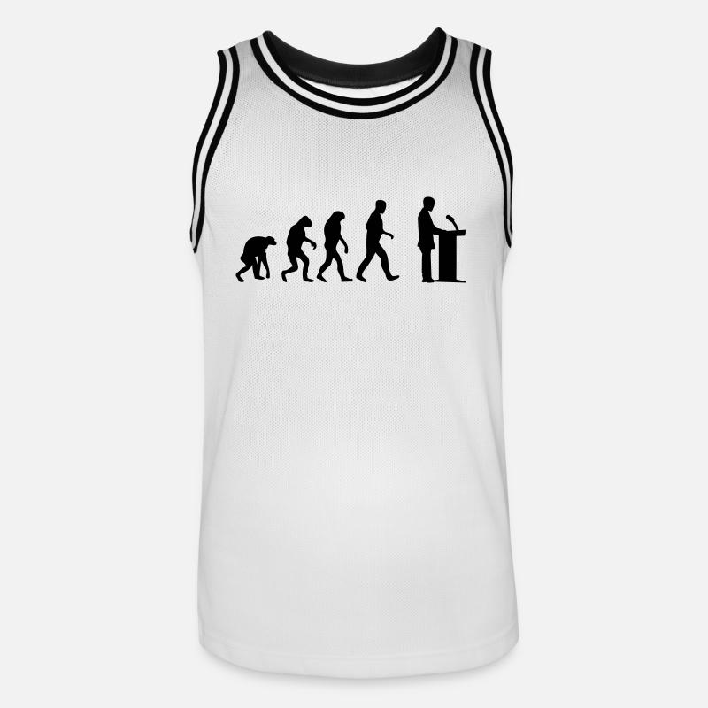 redner evolution - Männer Basketball-Trikot - Weiß/Schwarz
