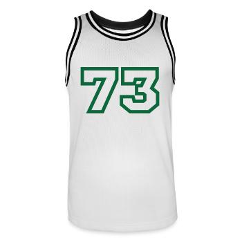 Numéro 73 sport - Maillot de basket Homme - blanc/noir - Devant - AI Model Male 185 dark (185cm)