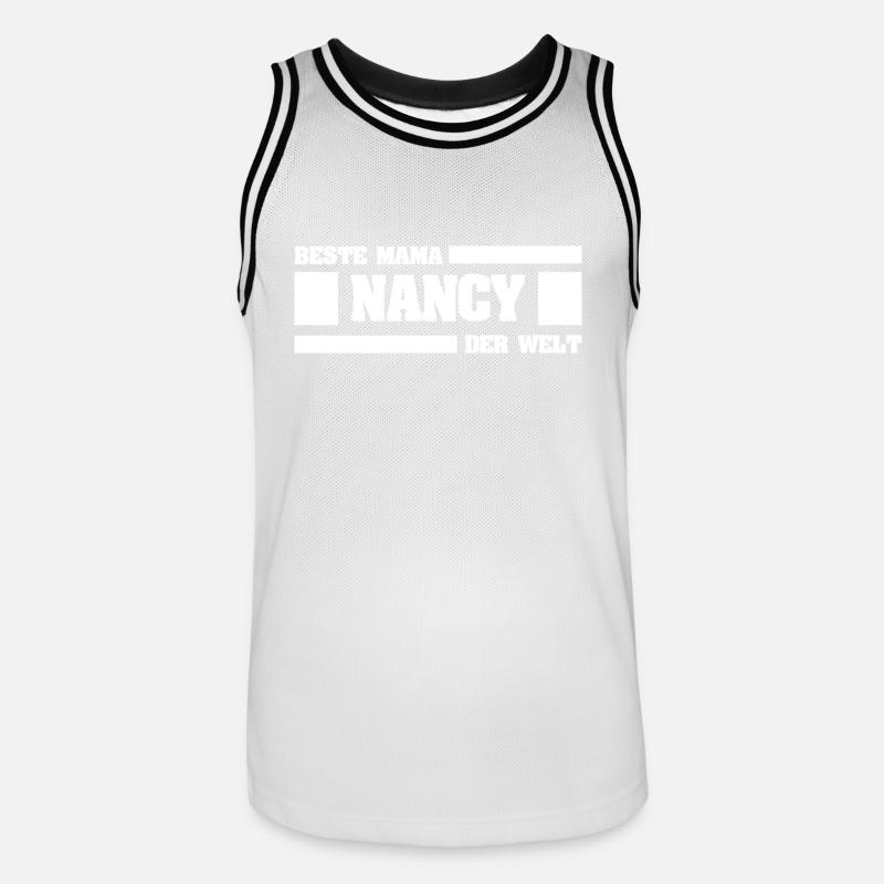 Mutter Nancy - Männer Basketball-Trikot - Weiß/Schwarz