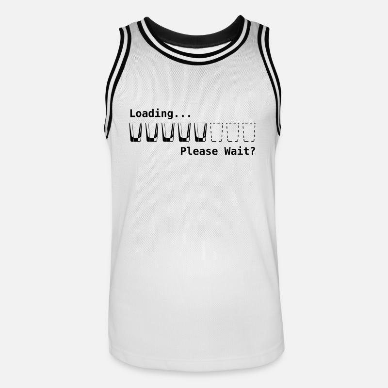 loading please wait - Männer Basketball-Trikot - Weiß/Schwarz