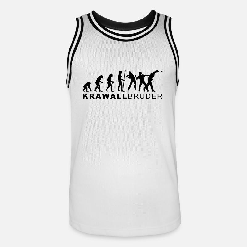 evolution_krawallbruder2 - Maillot de basket Homme - blanc/noir