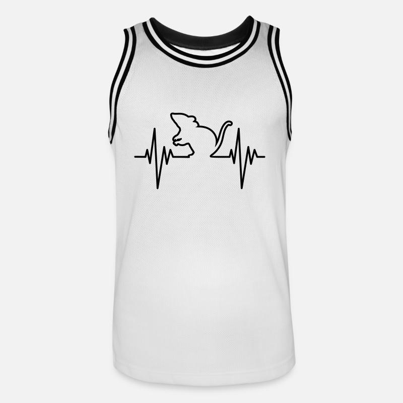 Mouse Pulse - Männer Basketball-Trikot - Weiß/Schwarz