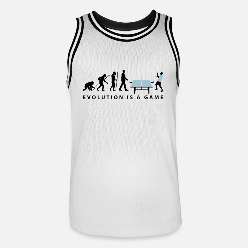 evolution_table_tennis_072012_c_2c - Männer Basketball-Trikot - Weiß/Schwarz