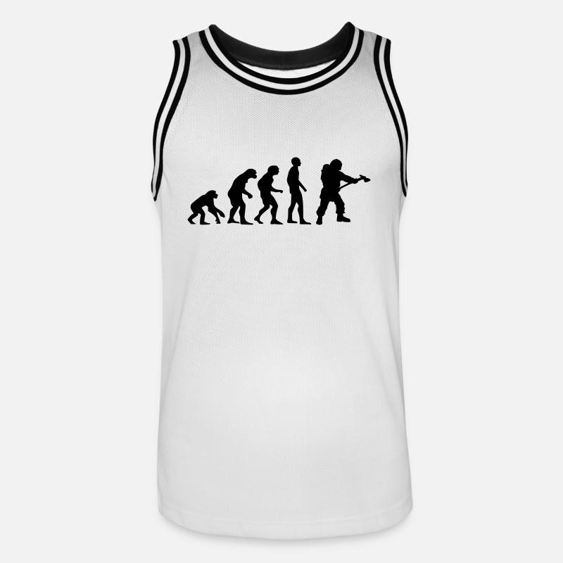 firefighter evolution - Men's Basketball Jersey - white/black