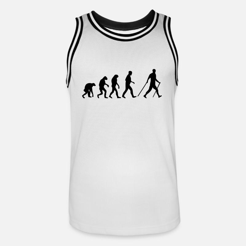 nordic walking evolution - Männer Basketball-Trikot - Weiß/Schwarz