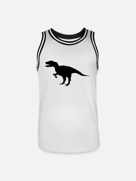 dinosaurier - Maillot de basket Homme - blanc/noir