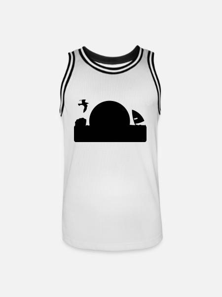 Heringsdorf - Männer Basketball-Trikot - Weiß/Schwarz