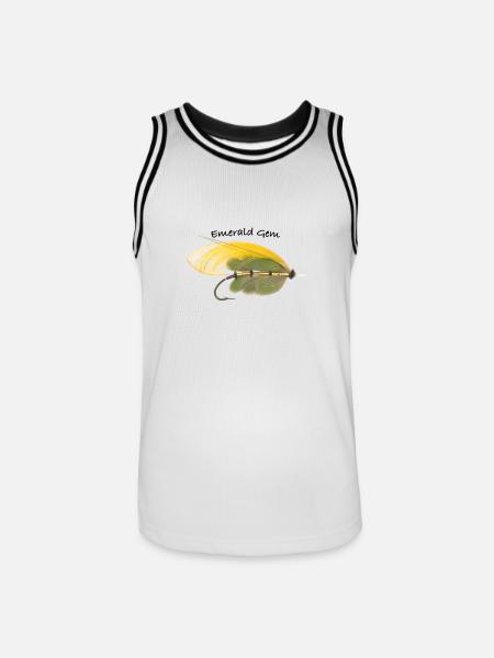 Emerald Gem - Men's Basketball Jersey - white/black