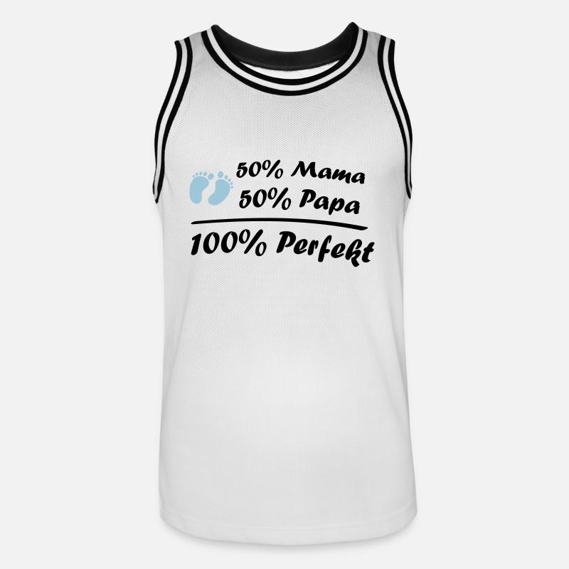 100_perfekt_02 - Männer Basketball-Trikot - Weiß/Schwarz
