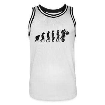 Motorcross Moto Fan de moto Motard Motard - Maillot de basket Homme - blanc/noir - Devant - AI Model Male 185 dark (185cm)