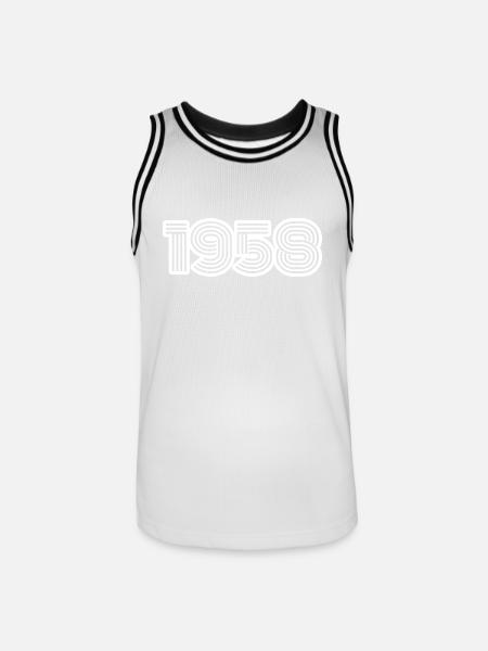 1958 - Men's Basketball Jersey - white/black