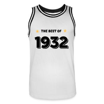 Best of 1932 - Maillot de basket Homme - blanc/noir - Devant - AI Model Male 185 dark (185cm)