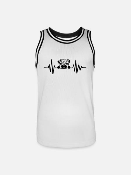 Pug - Men's Basketball Jersey - white/black