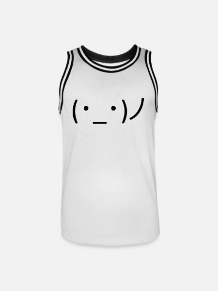 Dites simplement bonjour ! 👋 - Maillot de basket Homme - blanc/noir