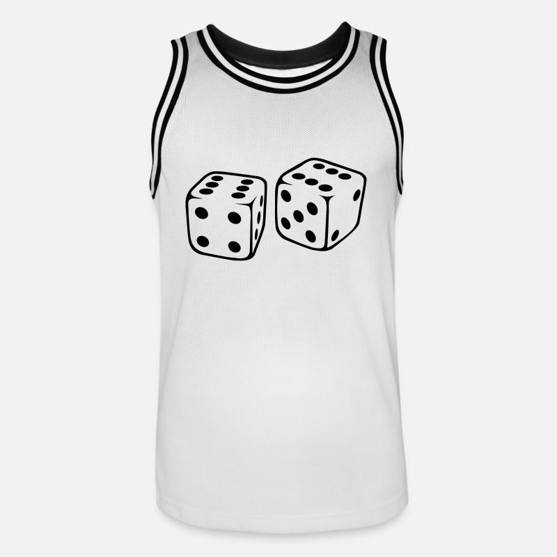 Dé - Maillot de basket Homme - blanc/noir