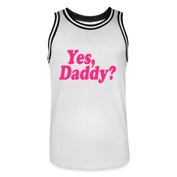 Yes daddy - Männer Basketball-Trikot - Weiß/Schwarz - Vorne - AI Model Male 185 dark (185cm)