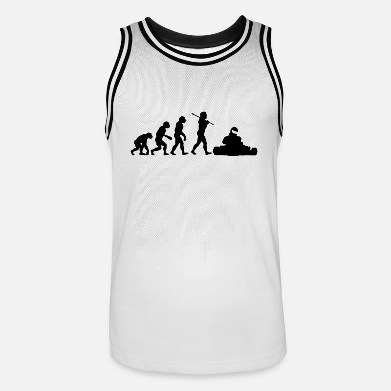 Karting Evolution - Männer Basketball-Trikot - Weiß/Schwarz