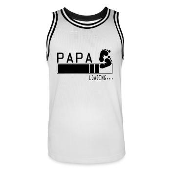 Papa - Männer Basketball-Trikot - Weiß/Schwarz - Vorne - AI Model Male 185 dark (185cm)