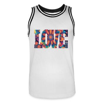 Amour - Maillot de basket Homme - blanc/noir - Devant - AI Model Male 185 dark (185cm)