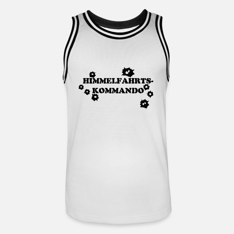 HIMMELFAHRTSKOMMANDO - Männer Basketball-Trikot - Weiß/Schwarz