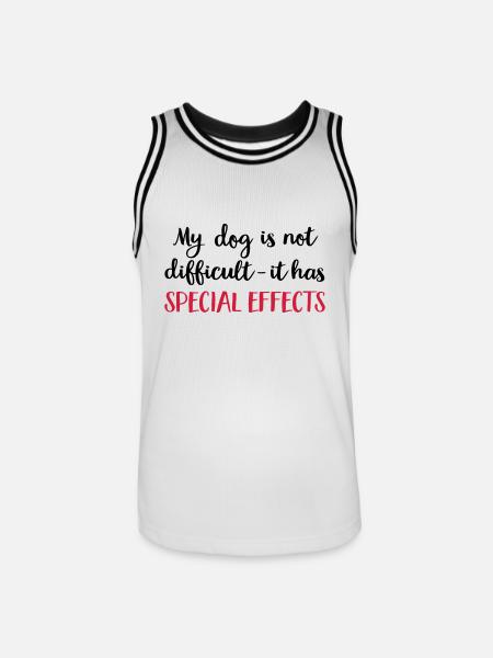 dog - Männer Basketball-Trikot - Weiß/Schwarz